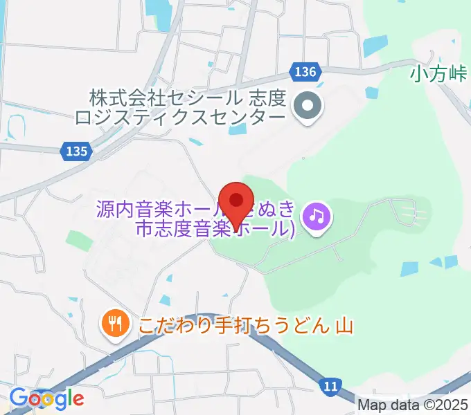 志度総合運動公園野球場の地図