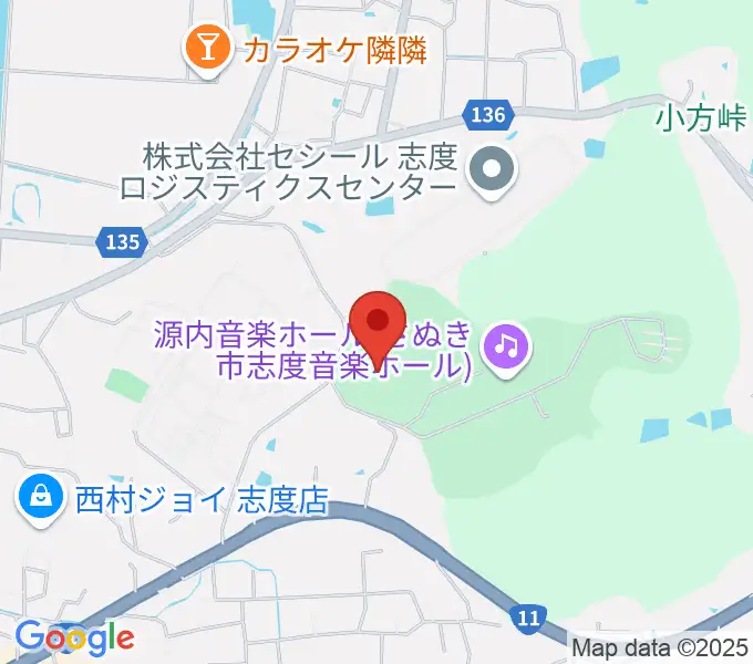 志度総合運動公園野球場の地図