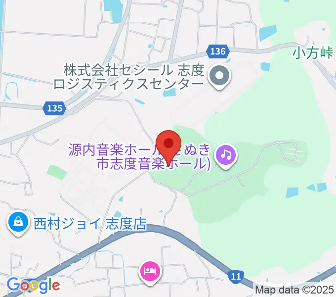 志度総合運動公園野球場の地図