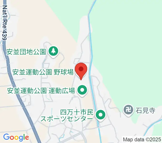 四万十スタジアムの地図