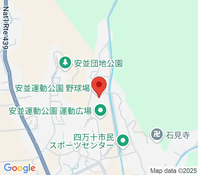 四万十スタジアムの地図