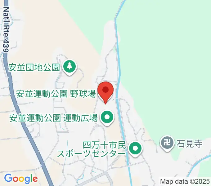 四万十スタジアムの地図
