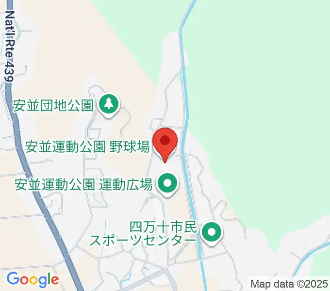 四万十スタジアムの地図