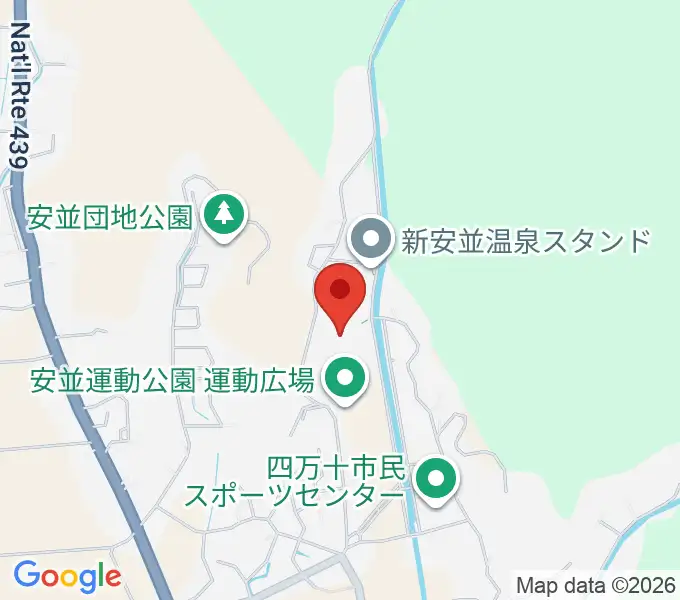 四万十スタジアムの地図