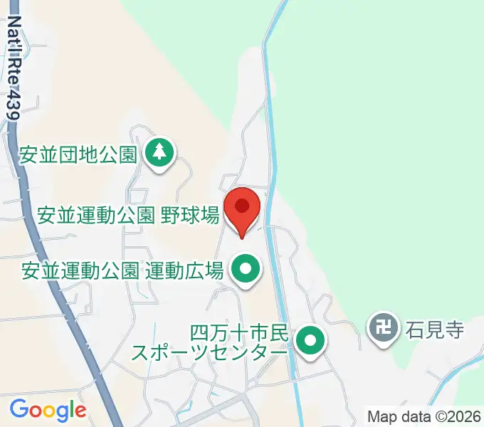 四万十スタジアムの地図