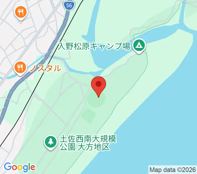 土佐西南大規模公園野球場の地図