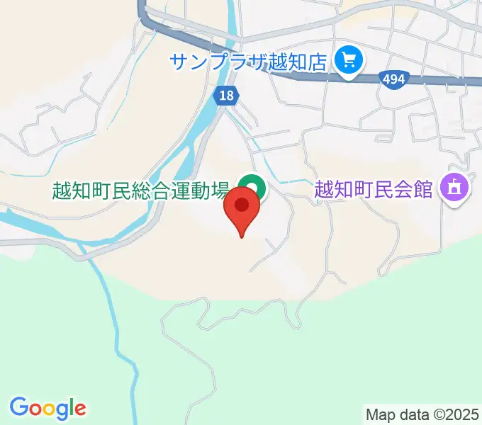 越知町民総合運動場の地図
