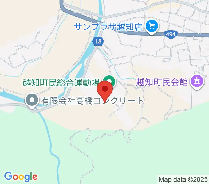 越知町民総合運動場の地図