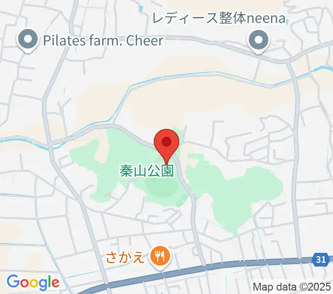 香美市秦山公園野球場の地図