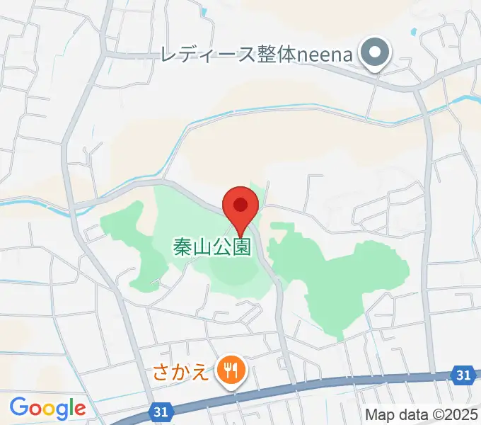 香美市秦山公園野球場の地図