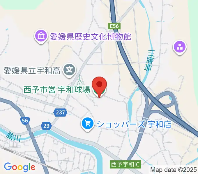 西予市営宇和球場の地図