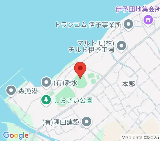 伊予市民球場の地図