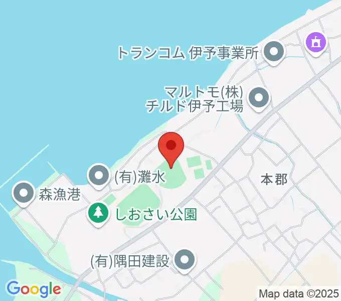 伊予市民球場の地図