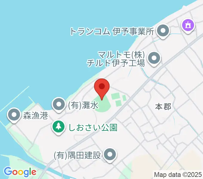 伊予市民球場の地図