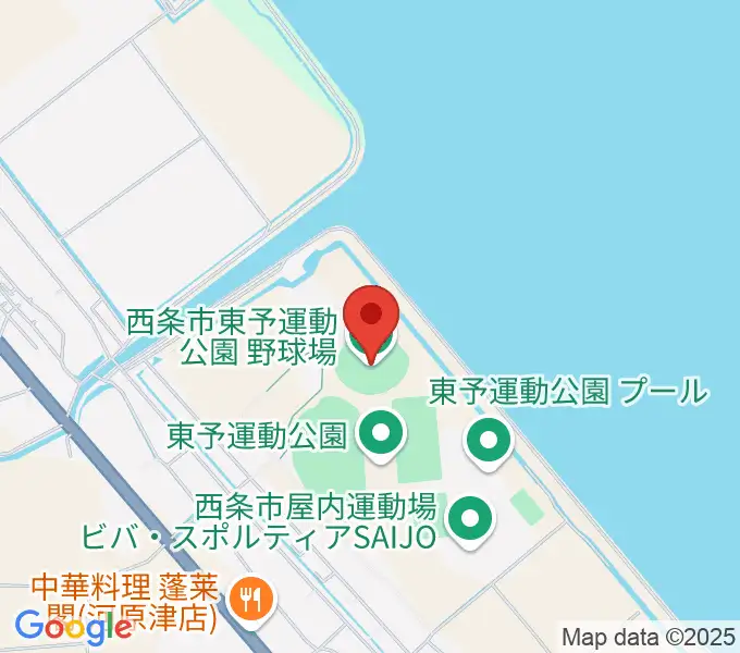 西条市東予運動公園野球場の地図