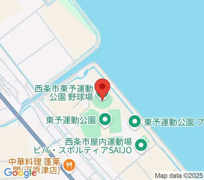 西条市東予運動公園野球場の地図