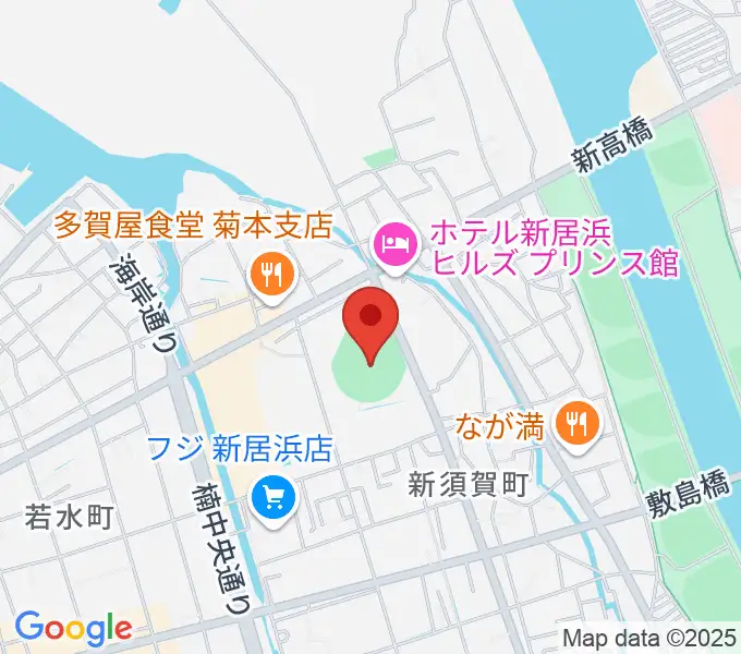 新居浜市営野球場の地図
