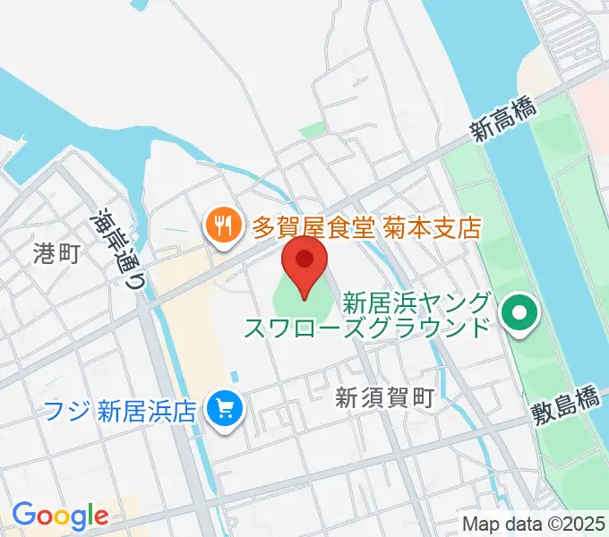 新居浜市営野球場の地図