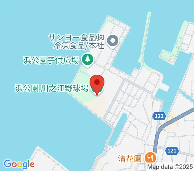 浜公園川之江野球場の地図