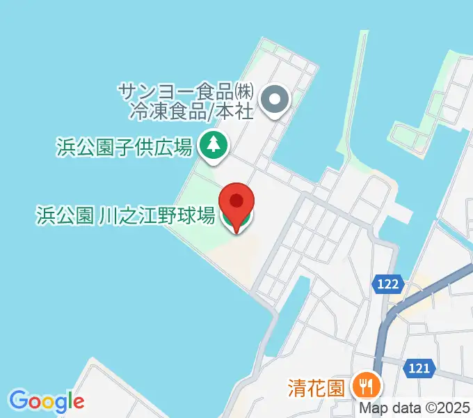 浜公園川之江野球場の地図