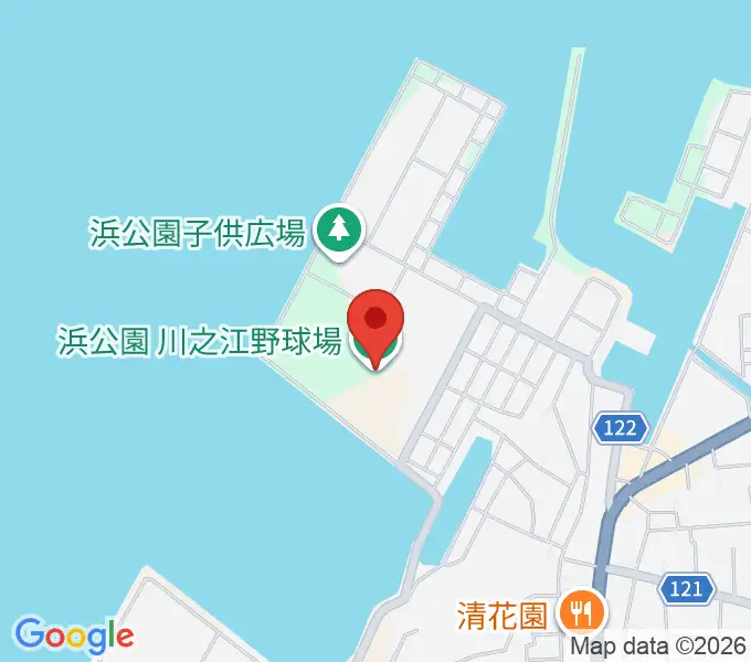 浜公園川之江野球場の地図