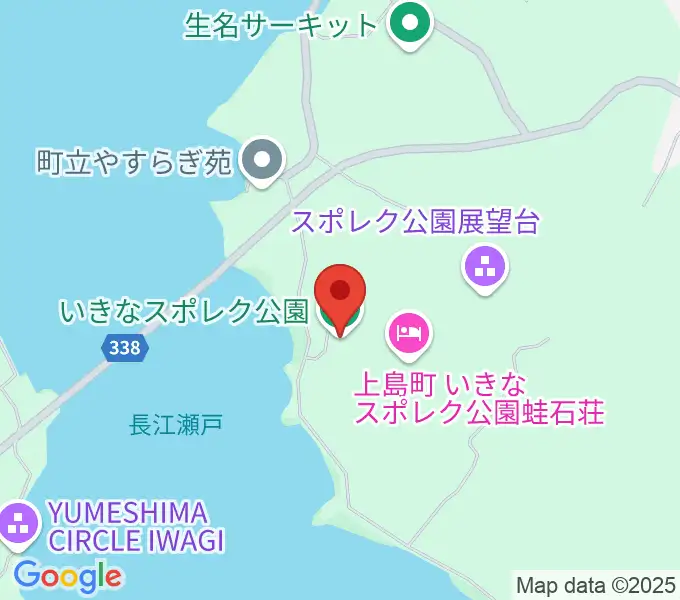 上島町いきなスポレク公園野球場の地図