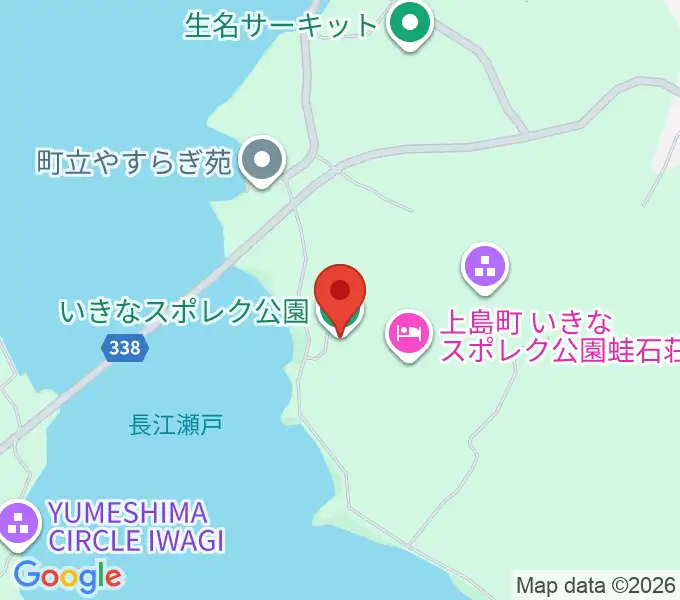 上島町いきなスポレク公園野球場の地図
