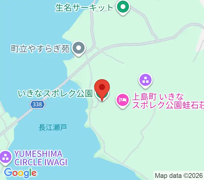 上島町いきなスポレク公園野球場の地図