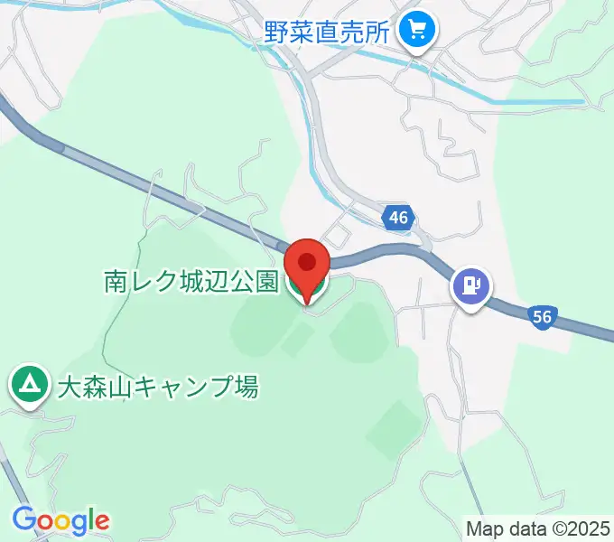 南レク城辺公園野球場の地図