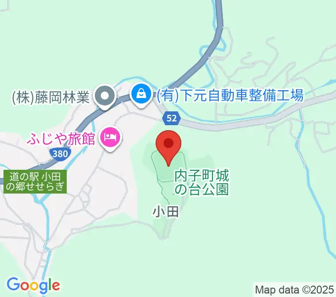 内子町城の台公園多目的広場の地図