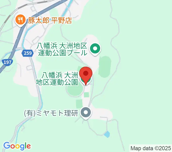 八幡浜・大洲地区運動公園野球場の地図