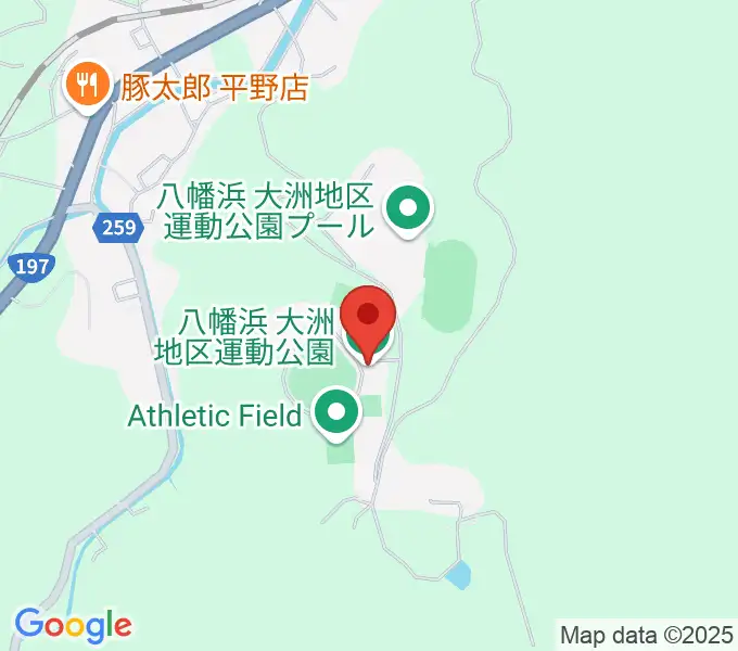 八幡浜・大洲地区運動公園野球場の地図