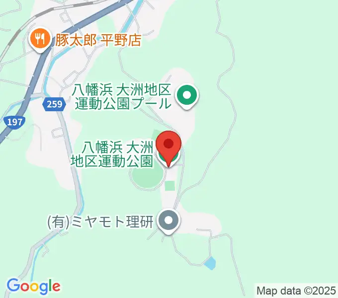 八幡浜・大洲地区運動公園野球場の地図