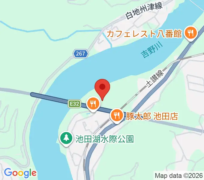 三好市吉野川運動公園野球場の地図