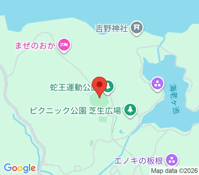 蛇王運動公園野球場の地図