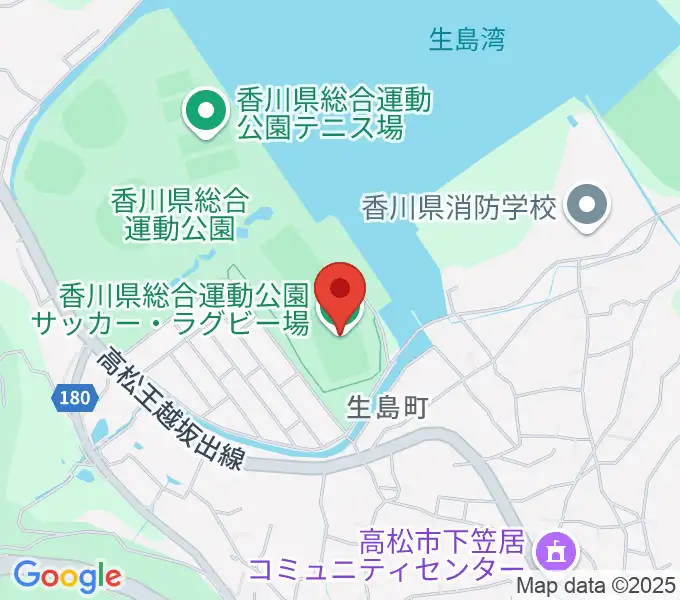 香川県総合運動公園サッカー・ラグビー場の地図