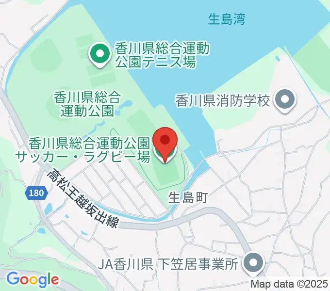香川県総合運動公園サッカー・ラグビー場の地図