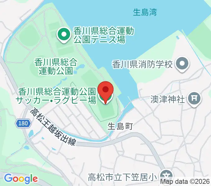 香川県総合運動公園サッカー・ラグビー場の地図