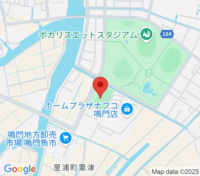 鳴門・大塚スポーツパーク球技場の地図
