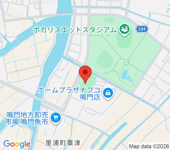 鳴門・大塚スポーツパーク球技場の地図