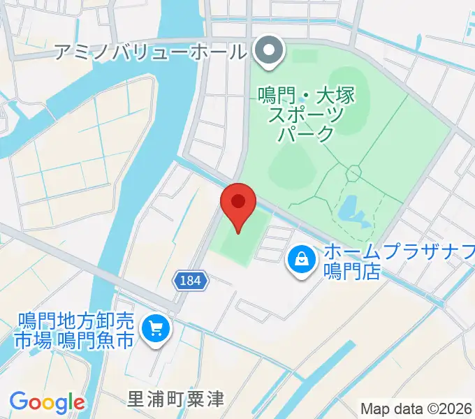 鳴門・大塚スポーツパーク球技場の地図