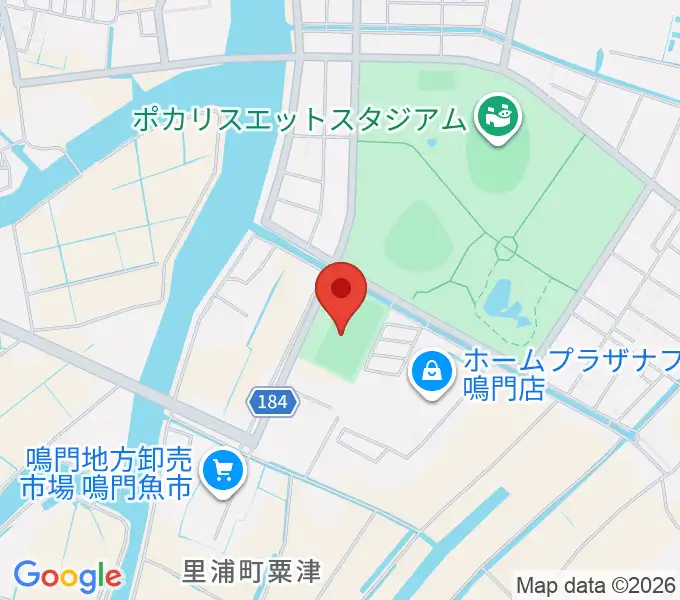 鳴門・大塚スポーツパーク球技場の地図