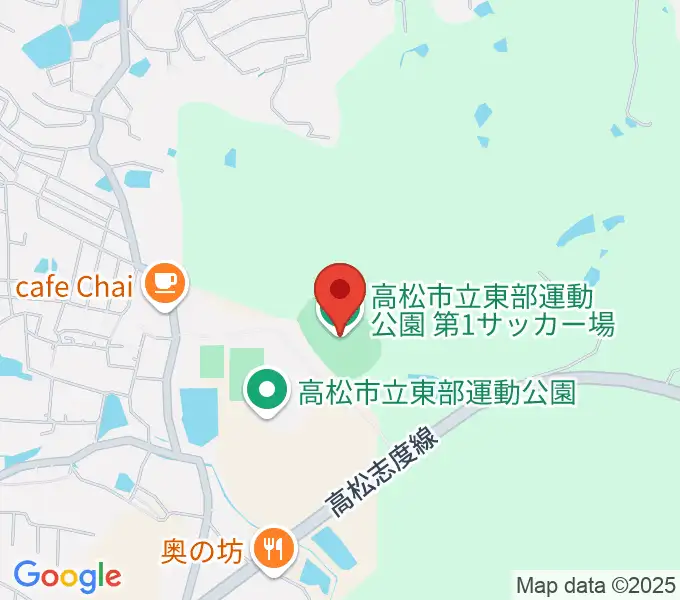 高松市立東部運動公園サッカー場の地図