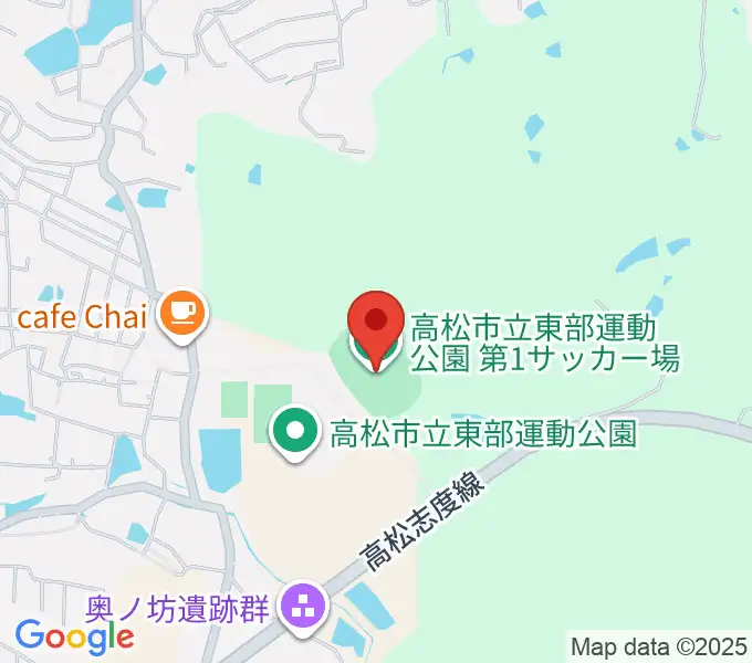 高松市立東部運動公園サッカー場の地図