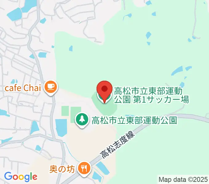 高松市立東部運動公園サッカー場の地図