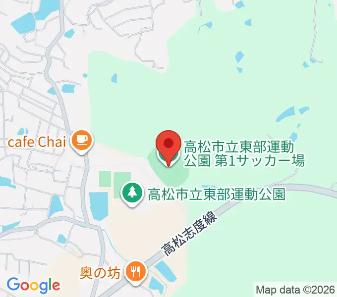 高松市立東部運動公園サッカー場の地図