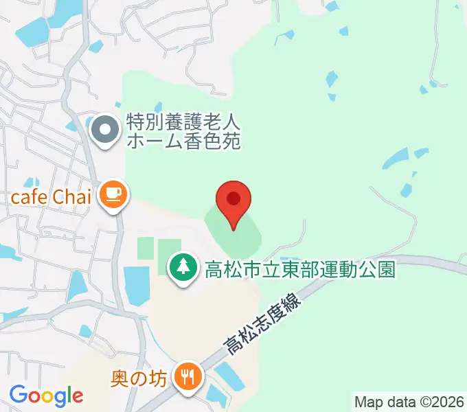 高松市立東部運動公園サッカー場の地図