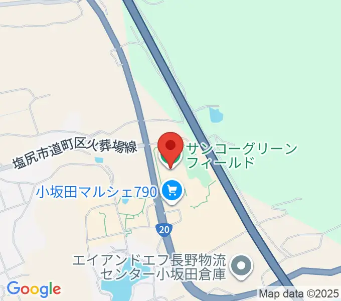 サンコーグリーンフィールドの地図