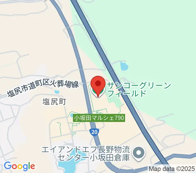 サンコーグリーンフィールドの地図