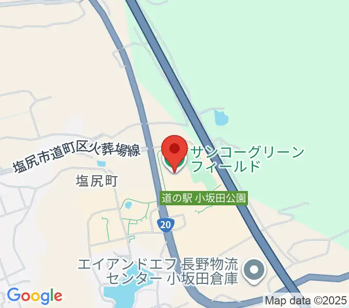 サンコーグリーンフィールドの地図